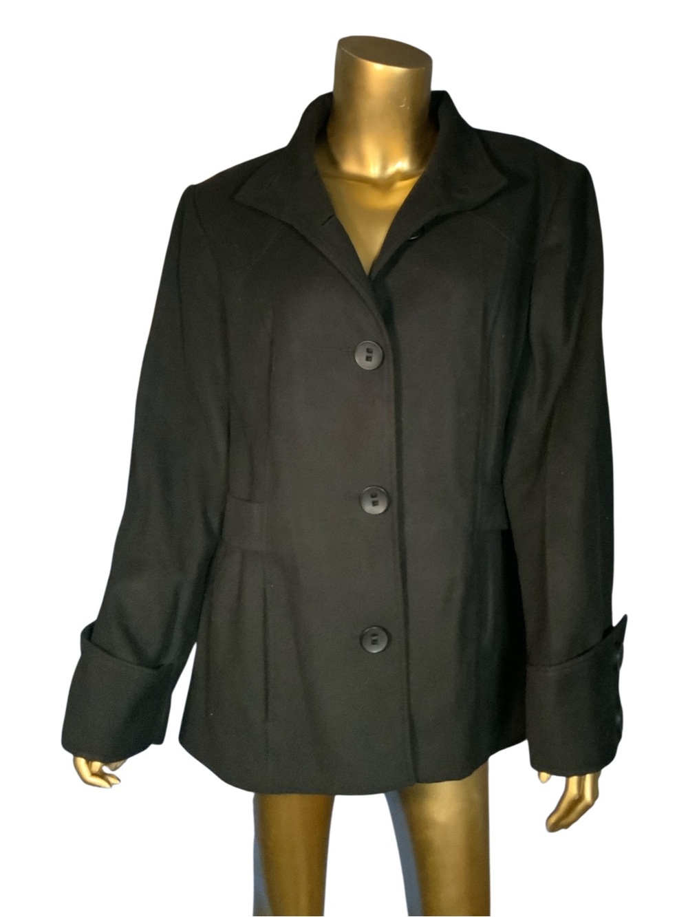 Chico's Women's Black Button-Front Blazer Jacket Size 3